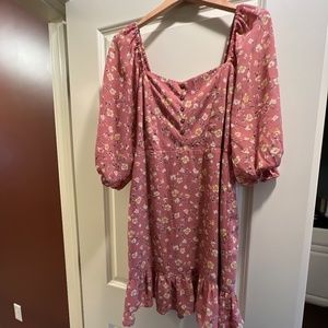 Lulu’s Pink Floral Dress